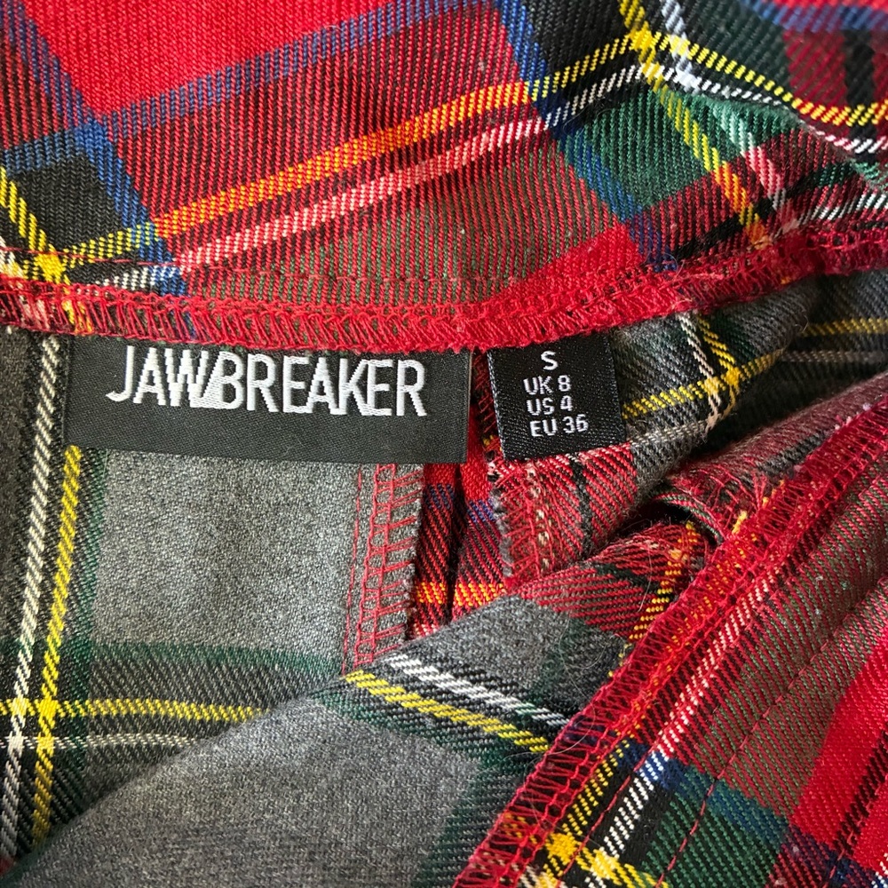 Jawbreaker Red Plaid Pleated Tartan Kilt Mini Skirt - Picture 6 of 8